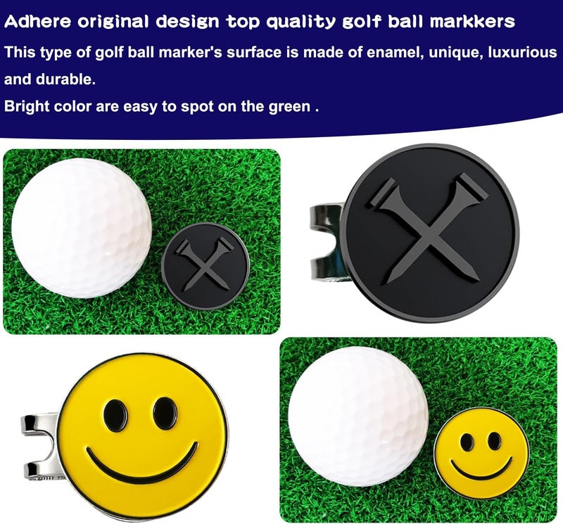 Adhere Golf Ball Markers Personlized Logo Enamel with A Strong Magnetic Hat Clips A Premium Golf Gifts for Golfer - Image 4